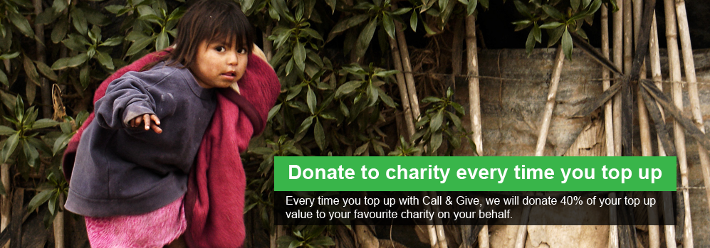 Support your favourite charity every time you top up!